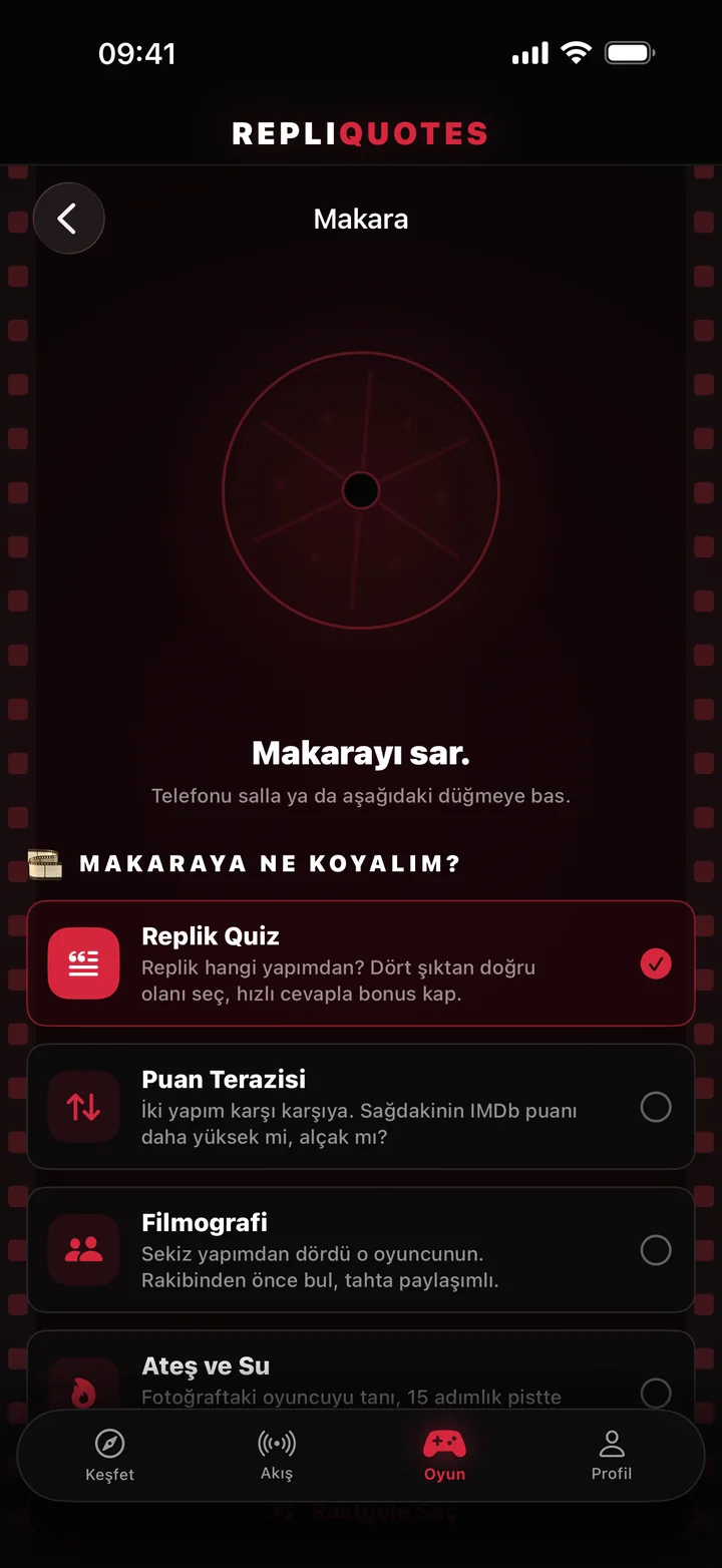 Makara eşleşme ekranı